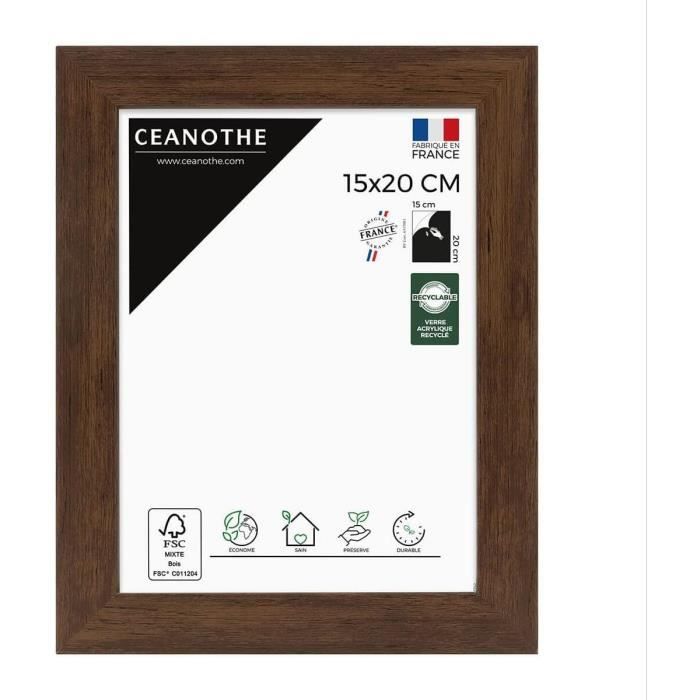 FRAMO Cadre photo en bois 48 x 24 cm sur mesure - Blanc brillant | Couleur/Taille sélectionnable | verre acrylique antireflet | Cadre pour Puzzle | Photos | affiche