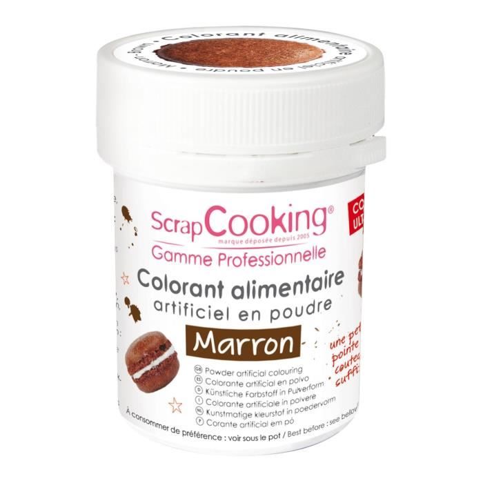 Colorant alimentaire (artificiel) - Marron - Scrapcooking