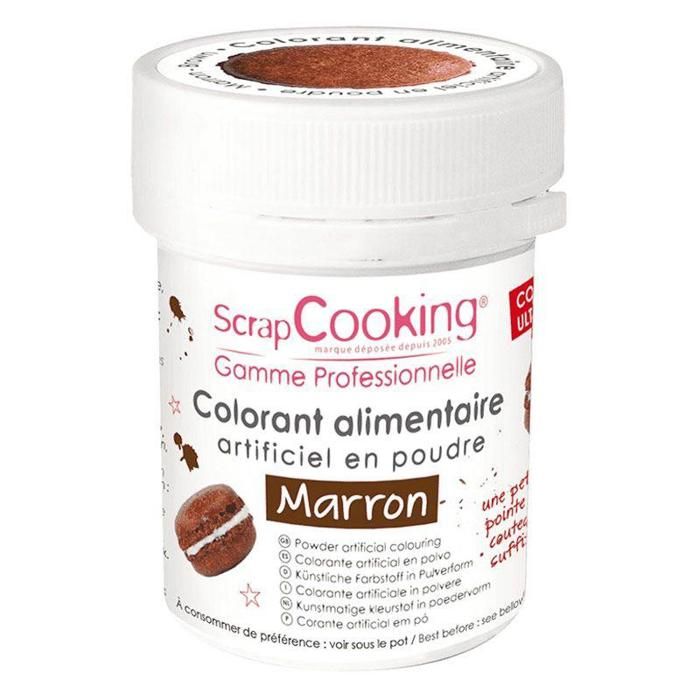 Colorant alimentaire (artificiel) - Marron - Scrapcooking