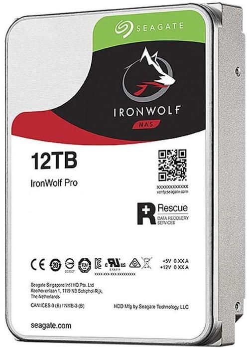Seagate IronWolf Pro ST12000NE0008 Disque dur 12 To interne 3.5 SATA 6Gb/ 7200 toursmin mémoire tampon : 256 Mo avec de Seagate Rescue Data Recovery