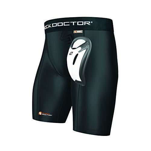 Shock Doctor ShockDoctor 221 BK Core Short de compression avec coquille de protection Noir Taille S - 221-BK-S
