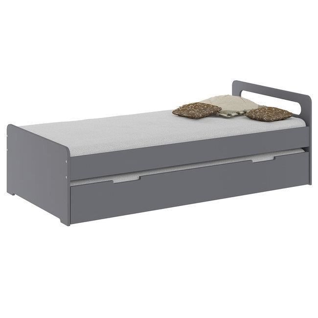 lit gigogne louna anthracite 90x190 cm cdiscount maison