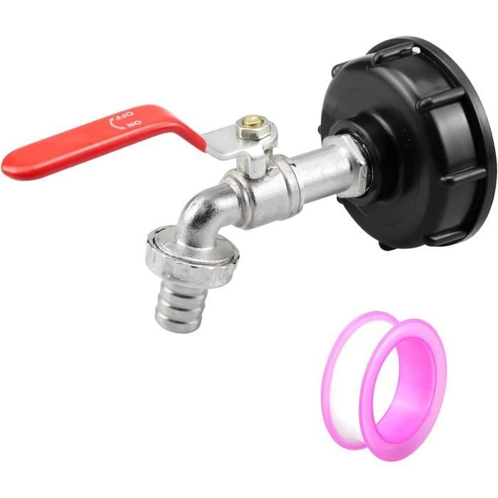 Adaptateur IBC 1" BSP - 2 Pièces - Filetage S60x6 - Pour Robinet De Vidange Réservoir 1000L