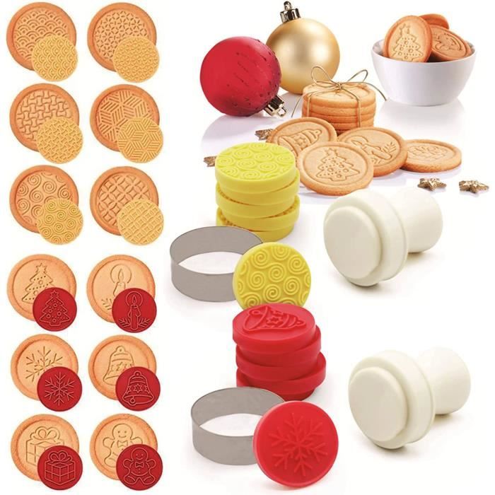 Set De 8 Emporte-pièces De Noël 3D - Flocons, Père Noël, Sapins Pour Biscuits Maison