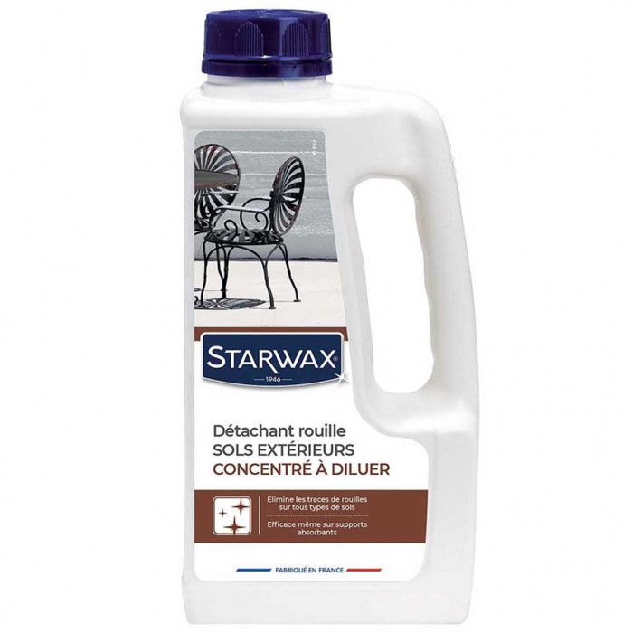Détachant rouille pour sols extérieurs 1L Starwax