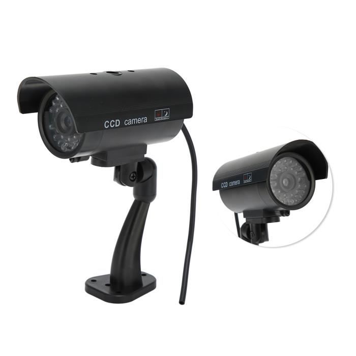 Fausse Caméra De Sécurité Factice - Dôme Avec LED Rouge Clignotante, Anti-vol Étanche Pour Intérieur/Extérieur