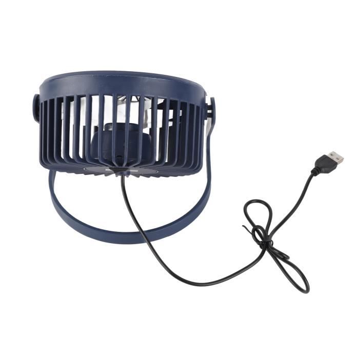 Ventilateur de bureau USB - SURENHAP - Mini ventilateur - Rotation 360° - Moteur silencieux - Couleur bleu foncé - Surenhap