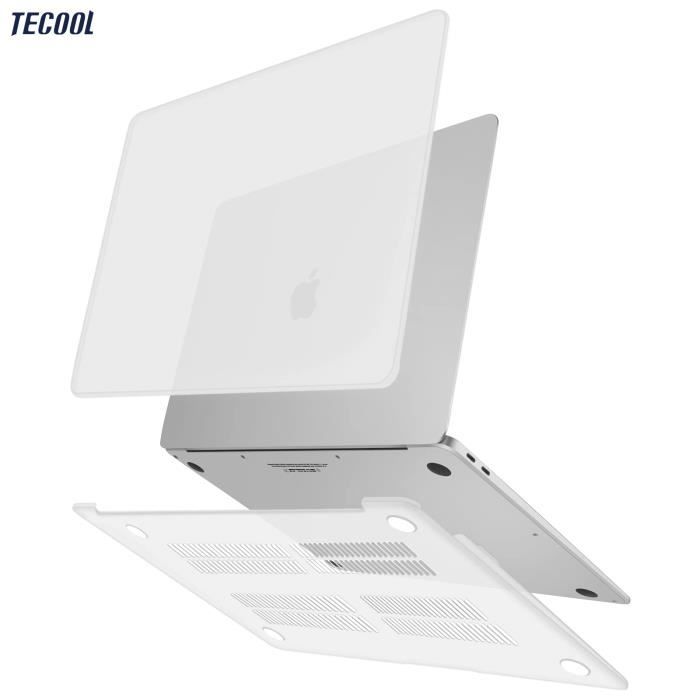 TECOOL Coque MacBook Air 13 Pouces 2020 2019 2018, Coque MacBook Air M1  A2337 A2179 A1932, Étui Rigide de Protection, Translucide - Cdiscount  Informatique