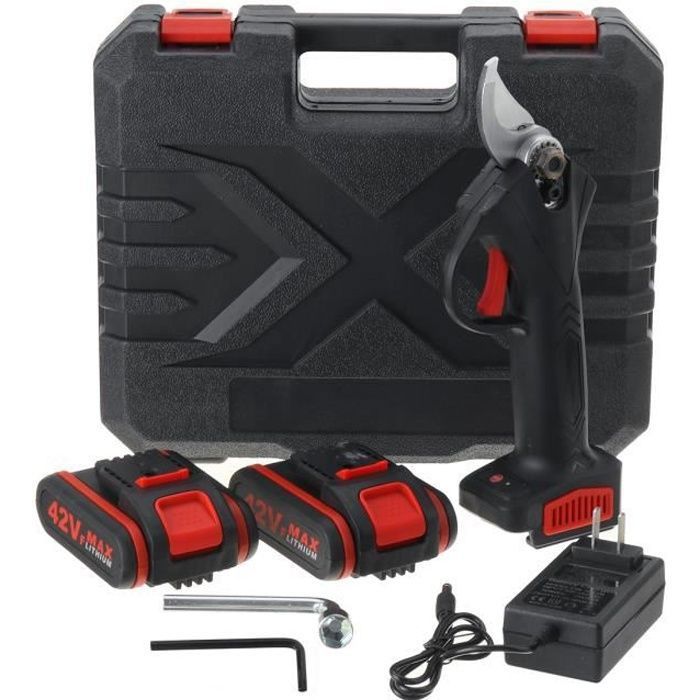Sécateur électrique - PRISE US - 30mm - Rechargeable - 2 Batteries - ABS et Acier allié