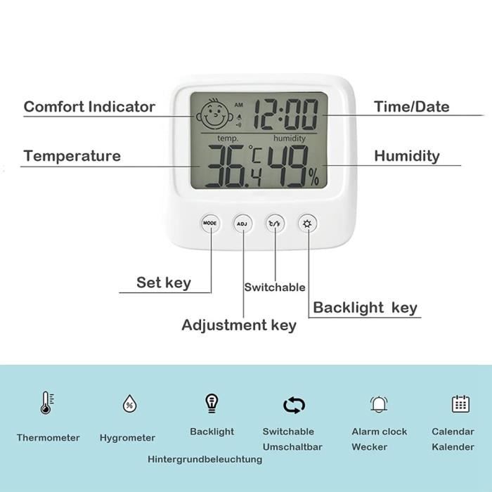 Thermomètre De Piscine Sans Fil, Thermomètre D'Eau Flottant À Énergie Solaire Avec Écran Lcd