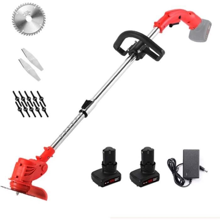 Coupe-Bordures Sans Fil 20V 2024 - Taille-Herbe Léger 2kg, Largeur 26cm, Batterie Recharge 1H, Idéal Jardin & Pelouse
