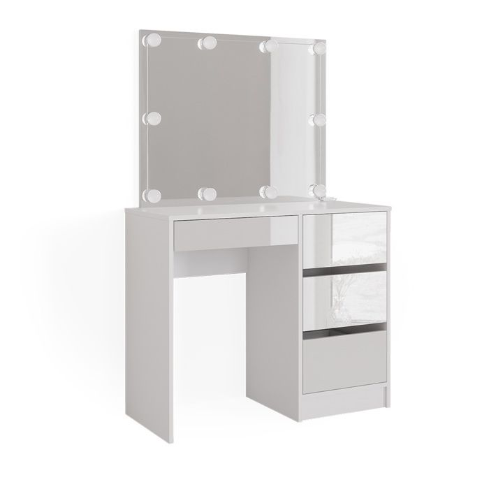 Coiffeuse Sherry 90cm avec éclairage LED Blanc Vicco 39577 Coiffeuse Sherry 90cm avec éclairage LED Blanc Vicco 39577