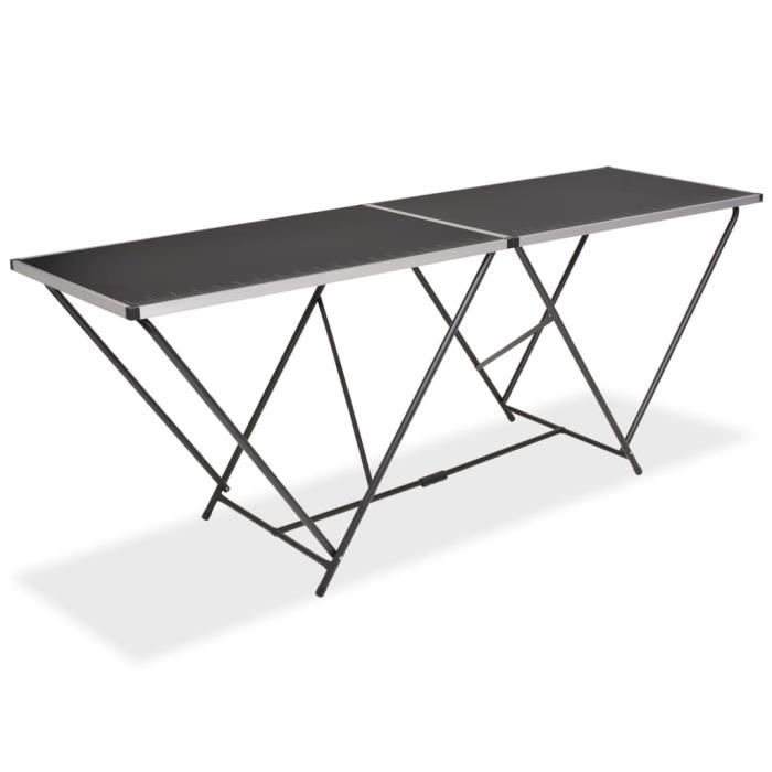 VidaXL Table pliable MDF & aluminium - vue 2