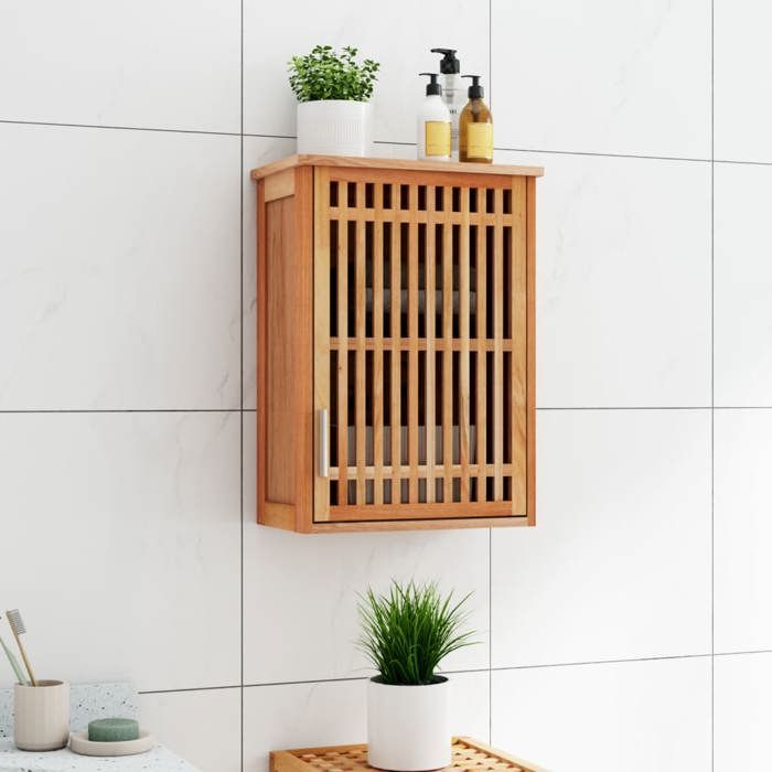 vidaXL Armoire murale de salle de bain 42x23x60cm Bois massif de noyer 350357