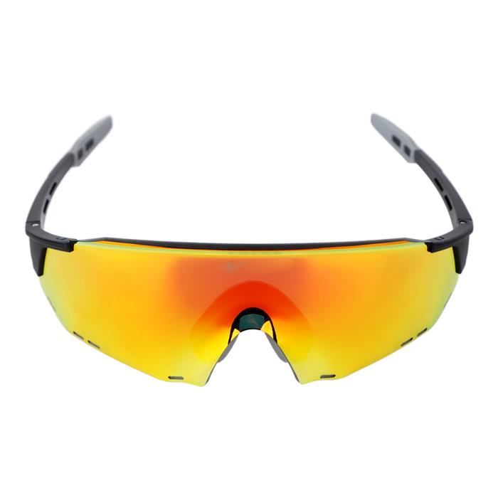 YOSOO Lunettes De Soleil Cyclisme Sur Route Lunettes course VTT Lunettes Velo Polarise HJ011 HJ011 Noir rouge Achat Vente lunettes de soleil Cdiscount