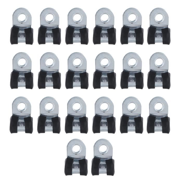 30 Pièces 8mm, Colliers De Serrage En Aluminium Pour Câble En