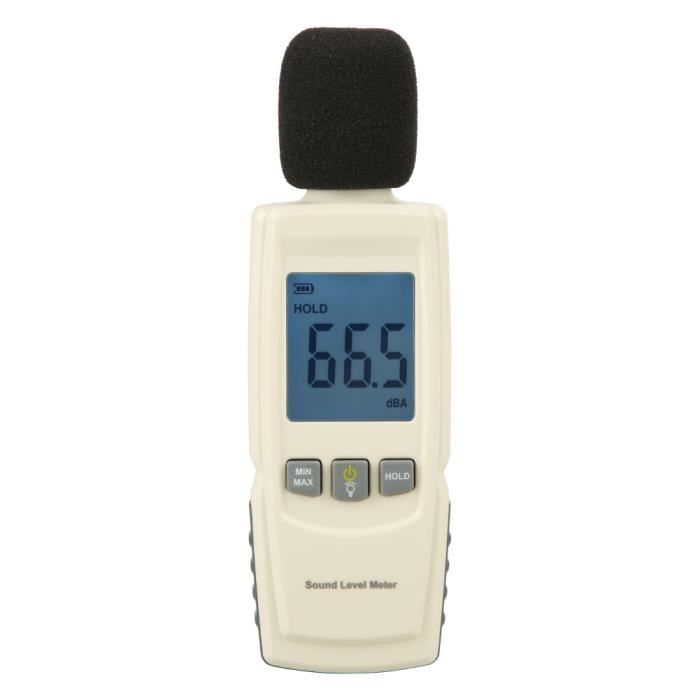Sonomètre Numérique Portable - Mesure Bruit 30-130dB Avec Alarme LCD