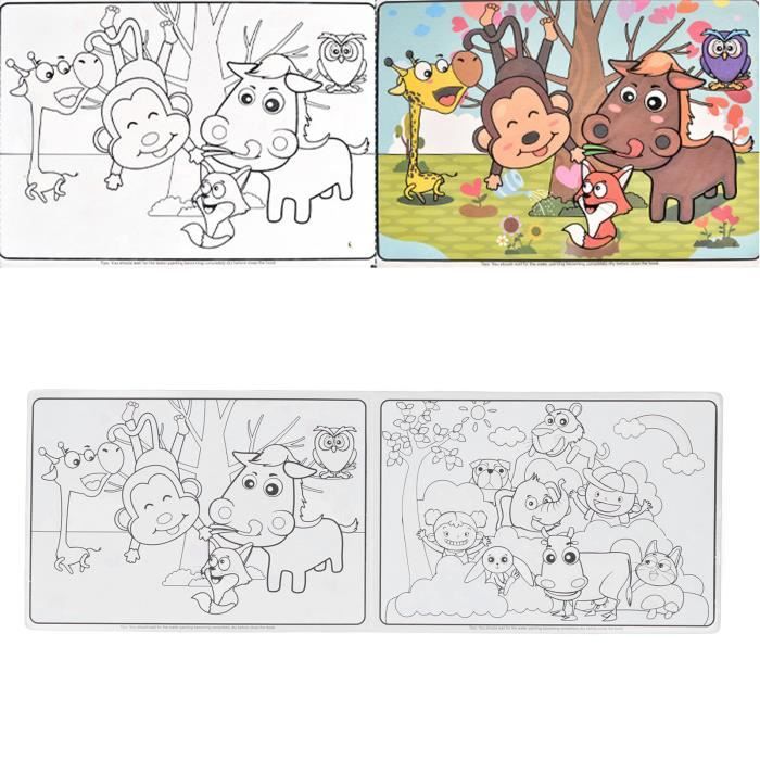 JoyCat Livre De Coloriage à L’Eau Réutilisable – Peinture Magique Avec Stylo à Eau – Jouet Éducatif Pour Enfant Dès 3 Ans – Format Portable