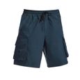 Shorts de travail multi-poches pour hommes Pantalons de jogging coupe ample Athletic Five Bleu-1