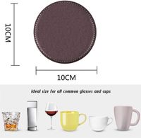 Lot De 6 Dessous De Verre En Cuir Imprimé écureuil, Pour La Maison