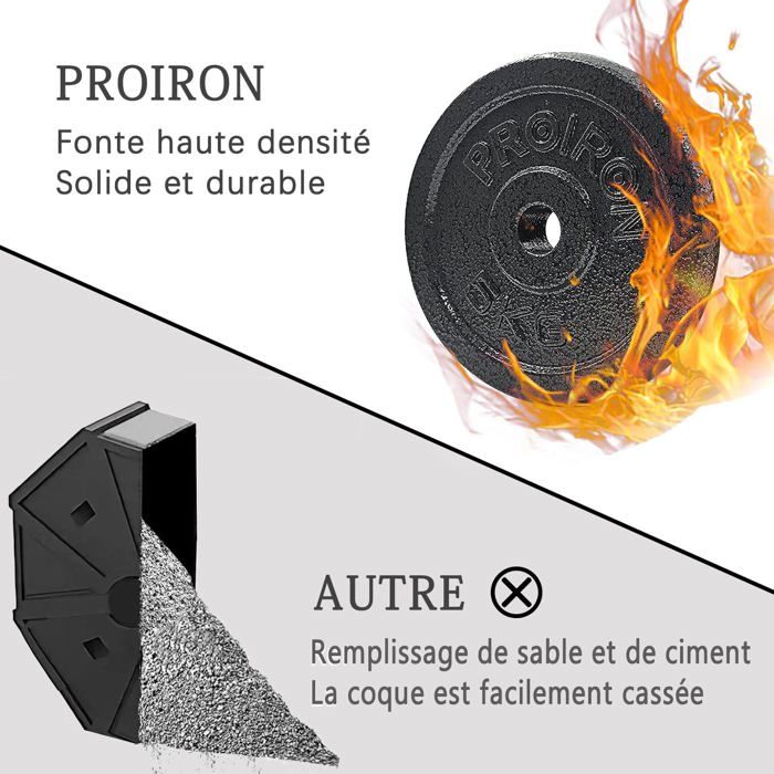 Kettlebell PROIRON Fonte Revêtue Vinyle - Poids Musculation Homme Femme - Plusieurs Poids Disponibles