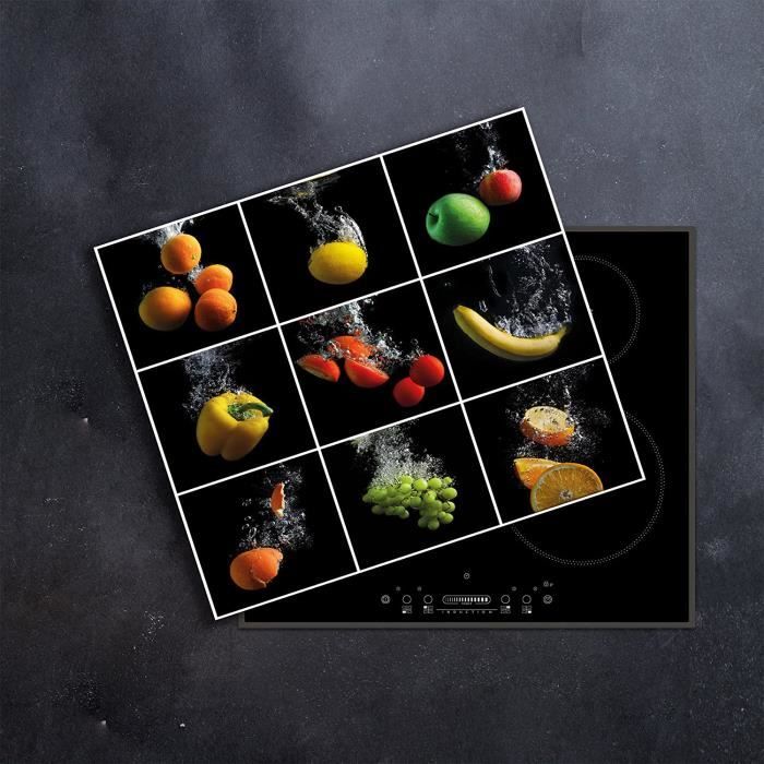Planche En Verre Trempé Universelle 40x30 Cm Orchidée Violet - Couvercle Plaque Cuisson, Protection Anti-Éclaboussures