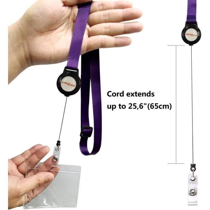 DURABLE 8307 Porte-badge DE LUXE avec rouleau yo-yo chromé pour 1