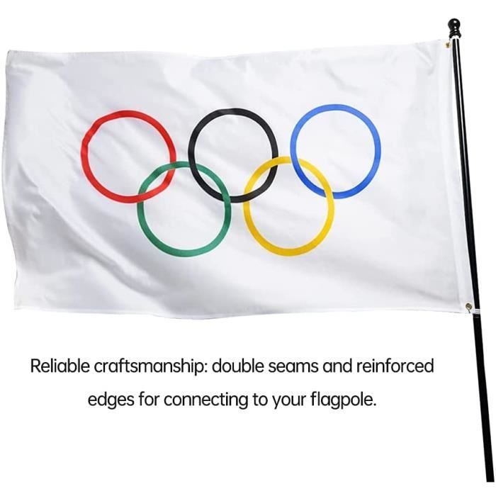 Bannière de drapeau de jeu olympique en polyester durable avec