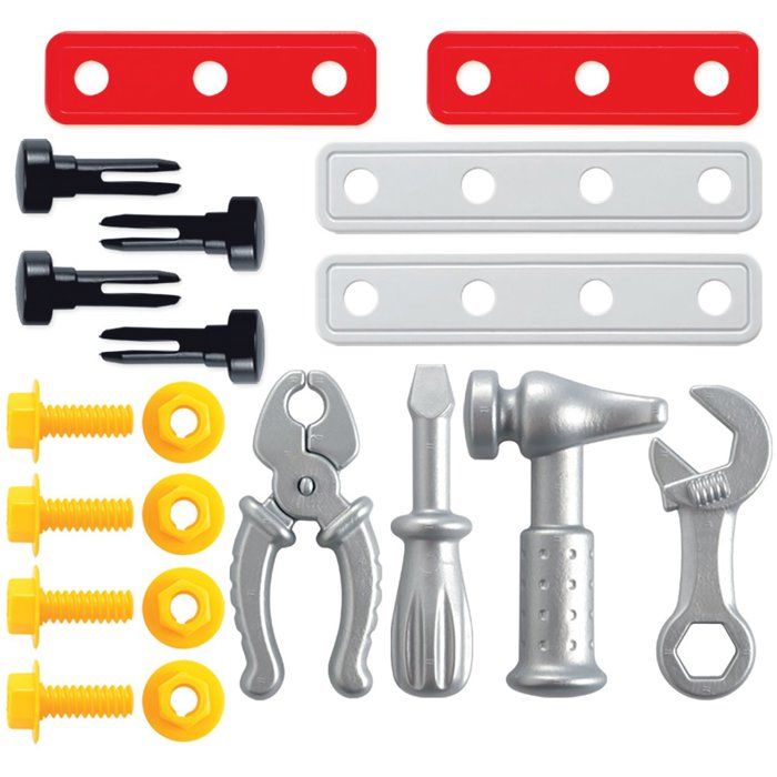Jouets Ecoiffier – 2379 - Ensemble Établi + caisse à outils + diable pour enfants Mecanics – Jeu de bricolage – 22 pièces – Dès 18 mois – Fabriqué en France Jouets Ecoiffier – 2379 - Ensemble Établi + caisse à outils + diable pour enfants Mecanics – Jeu de bricolage – 22 pièces – Dès 18 mois – Fabriqué en France