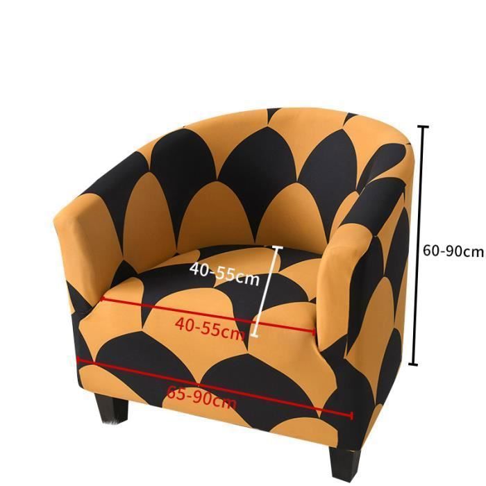 Housse De Fauteuil Tonnen En Velours Doux Gris - Extensible Antidérapante 1 Pièce