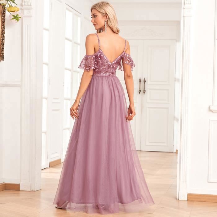 Robes de soir e l gantes et chics pour femmes Lilas Cdiscount