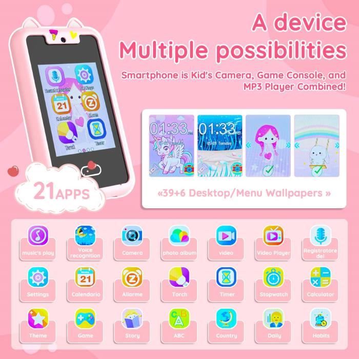 Téléphone Jouet éducatif Pour Bébé - Simulation De Téléphone Portable Avec Musique - Éveil Et Imitation - Rouge, Sûr Et Ludique
