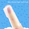Brosse de massage en caoutchouc de dents de doigt de brosse à dents molle de silicone pour le bébé infantile-2