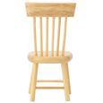 Sonew Chaise de maison de poupée Chaise de salle à manger en bois modèle de meubles miniatures pour accessoire de maison de-2