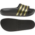 Claquette Adidas - Noir - Bandes dorées - Design slip-on - Adulte-2