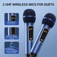 Tonor Enceinte Karaoke Complet Haut-Parleur Bluetooth avec 2 Microphones sans Fil pour Le Chant, Machine de Karaoké Sono Portable-2