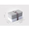 Lunch Box, Ensemble de boîte à lunch double couche avec sacs isolants, Micro-Ondes Lave-Vaisselle 1200ML-2