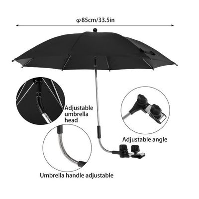 Parasol Universel ZjRight Pour Poussette - 77cm Protection UV50+ - Réglable 360° - Hydrofuge