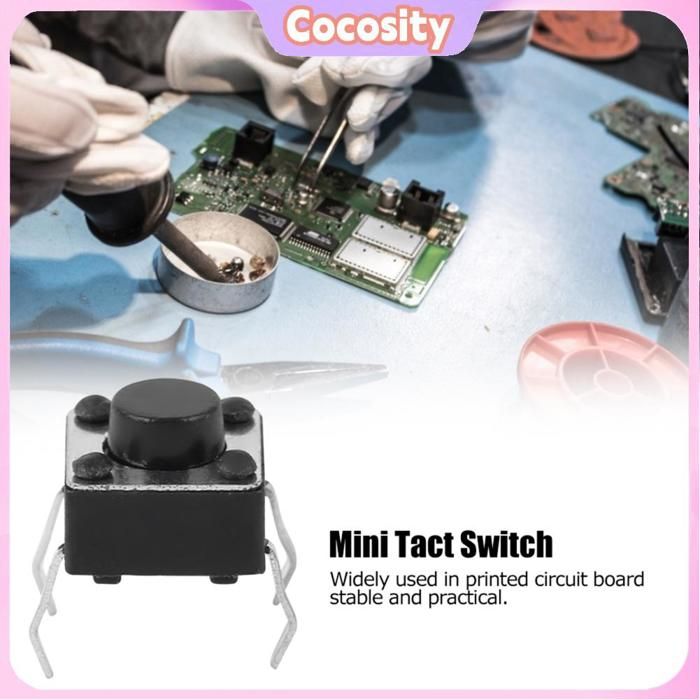 20 Pièces, Interrupteur à Bouton-poussoir Tactile étanche 6x6x7,3 Mm