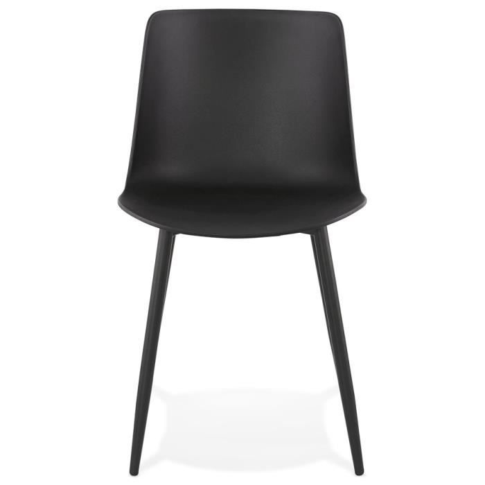 Chaise de cuisine BRENDA noire - Chaise moderne