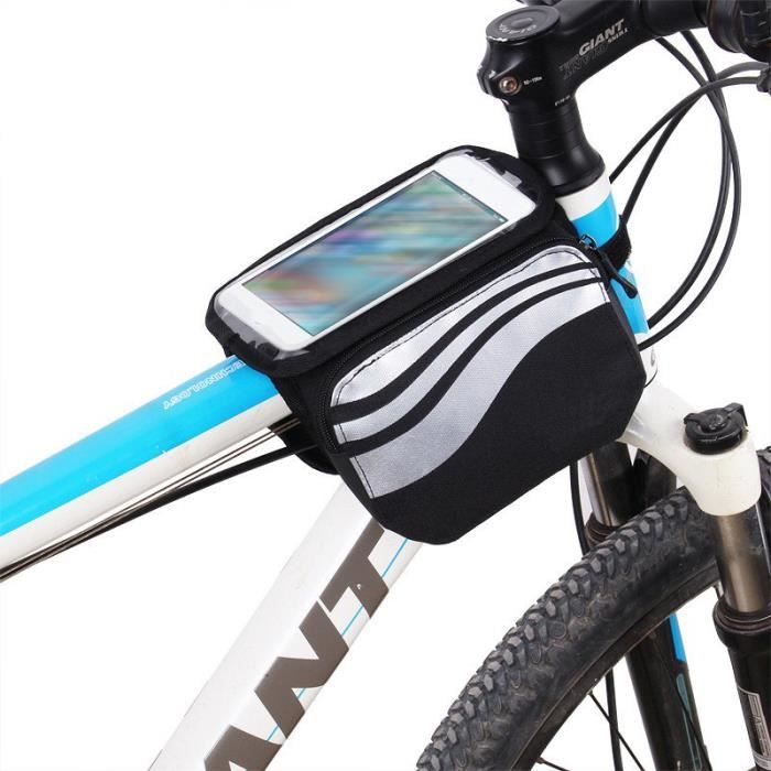 Sacoche de Cadre Vélo pour Smartphone, Sacoche de Guidon Vélo Etanche  Support Téléphone Vélo VTT Moto Scooter Housse Transparent - Cdiscount Sport