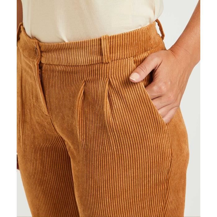 GRAIN DE MALICE Pantalon velours femme Marron fonc Cdiscount