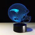 3D Nuit Lumière Lampe Acrylique NFL AFC New England Patriots Rugby Ballon Ovale -3