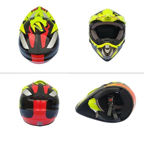 Casque Moto Cross Intégral ECE22.06 - Homme/Femme Pour Tout-Terrain