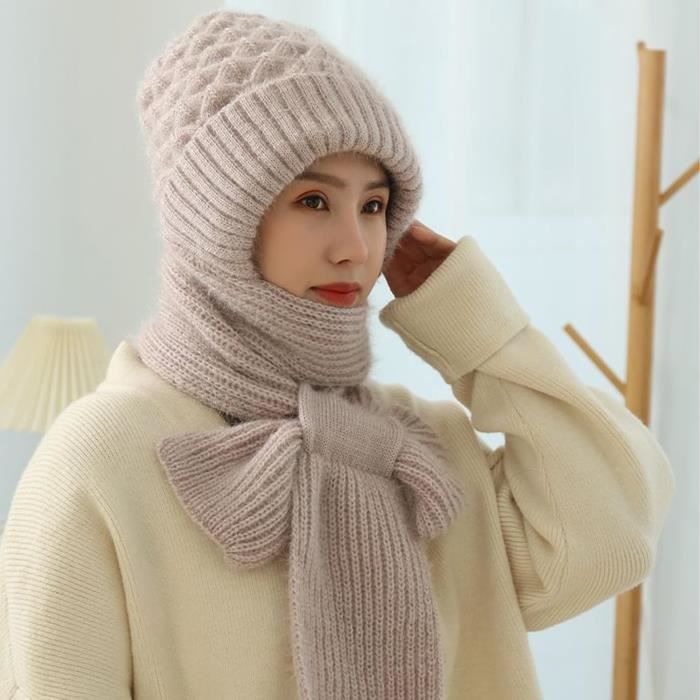 Bonnet Femme Hiver Avec Oreilles Couvertes - Bord Retroussé En Polaire - Taille Unique - Chaud Et Décontracté