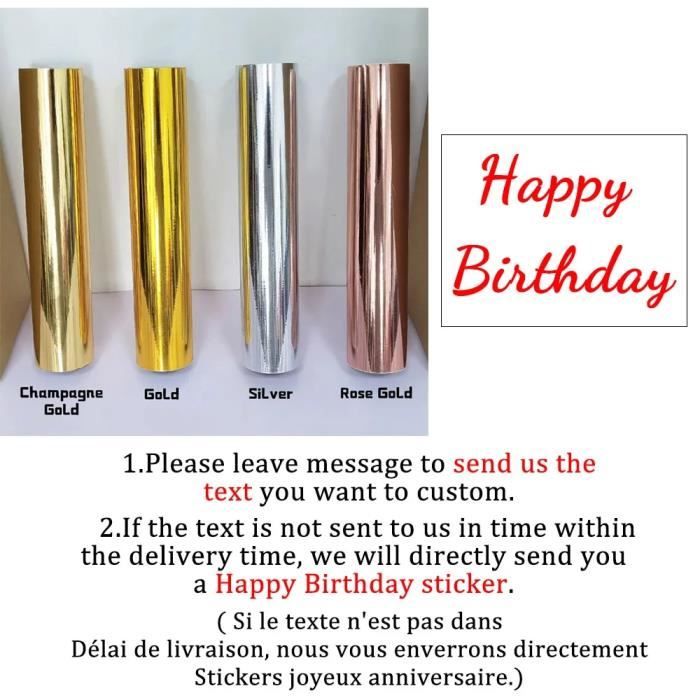 100Pcs Joyeux Anniversaire Stickers, Autocollants Pvc Adhésifs Joyeux