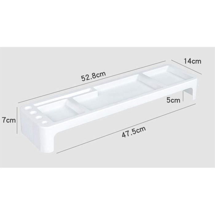 Organisateur De Bureau - Range Crayons, Téléphone, Papiers - Blanc - 54cm