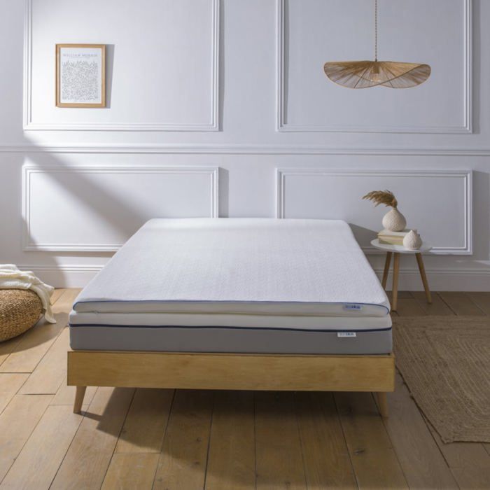 Surmatelas Moelleux DROUAULT 160x200 - Densité 700g/m², Coton, Anti-acariens, Fabriqué En France, Confort Hôtelier - 10
