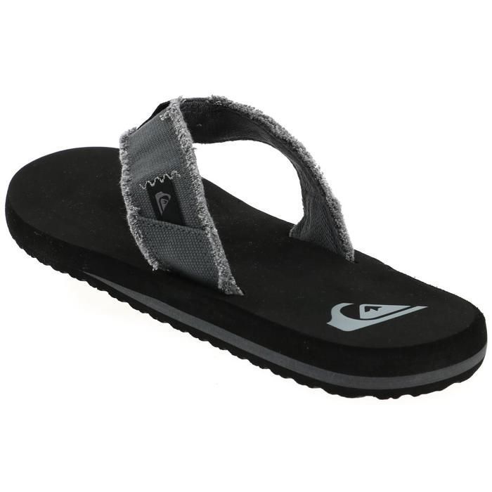 Tongs Quiksilver Monkey Abyss Gris Homme Dessus en toile