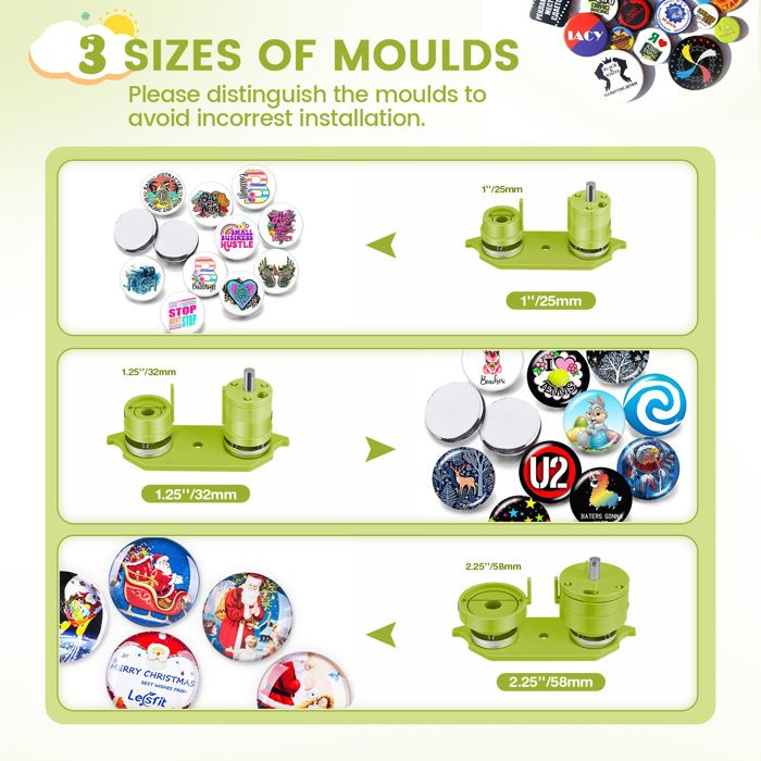 Kit De 100 Badges Vierges 37mm + Fournitures – Machine à Badges, DIY, étiquettes, Pour Enfants, Artisans, écoles – Fer-blanc Durable